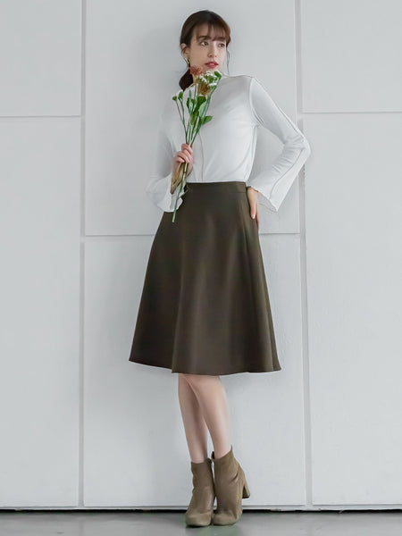 【XSサイズ展開あり】冬仕様 美シルエットフレアスカート ≪洗濯機で洗える≫