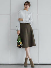 【XSサイズ展開あり】冬仕様 美シルエットフレアスカート ≪洗濯機で洗える≫
