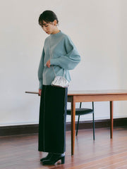 【WEB別注】ダンボール配色ラインスカート≪手洗い可能/セットアップ可能≫