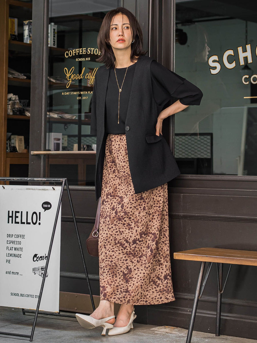 レオパードプリントスカート≪洗濯機で洗える≫ | LAUTREAMONT（ロート