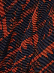 【WEB限定】オリエンタル柄クリスタルプリーツパンツ≪手洗い可能≫