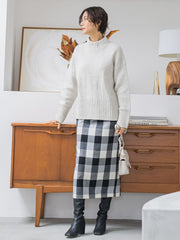 【洗えるニット】RICHESSEハイネックプルオーバー≪WEB別注サイズあり≫