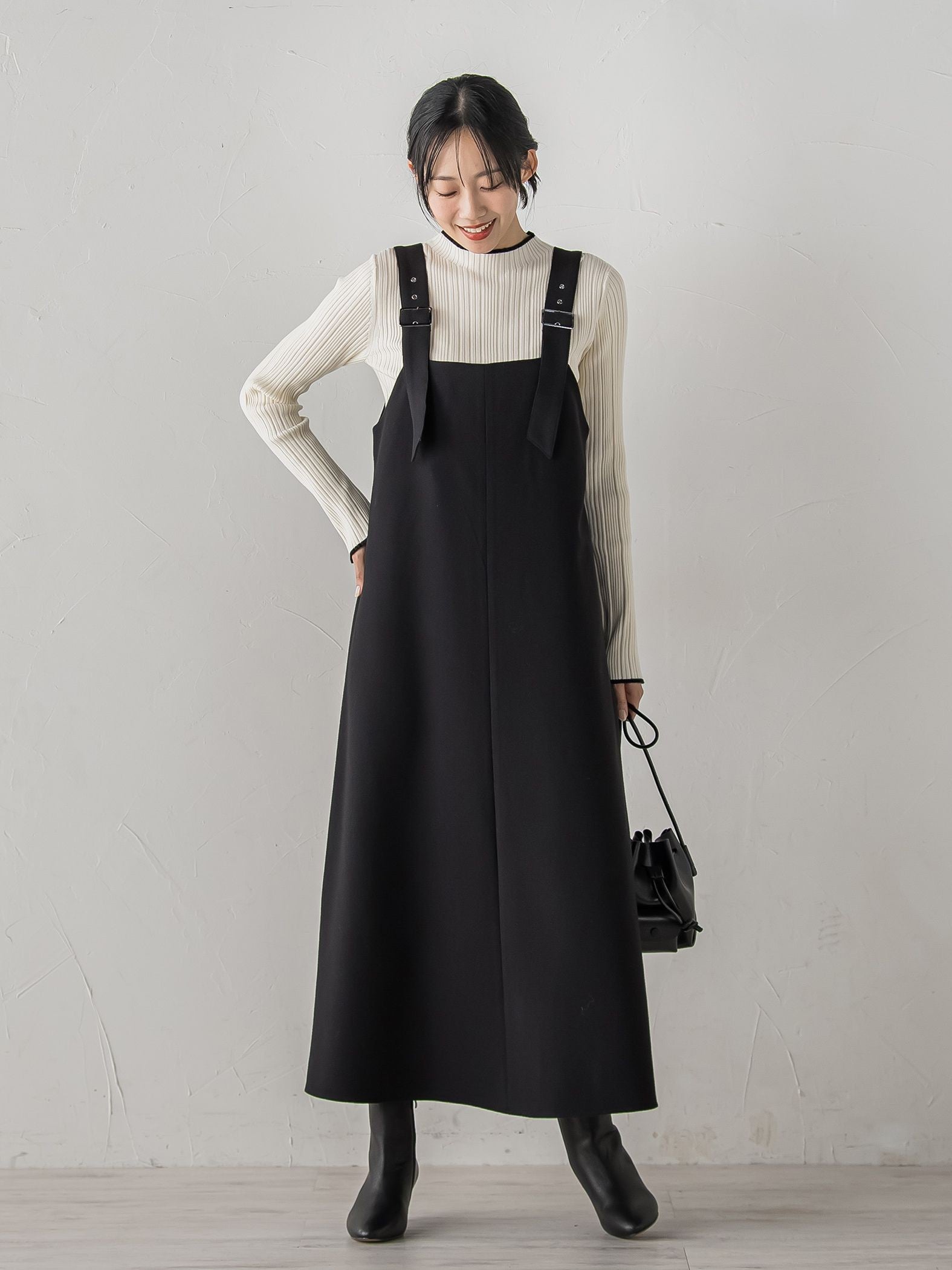 両面ピーチ起毛ジャンスカ≪洗濯機で洗える≫