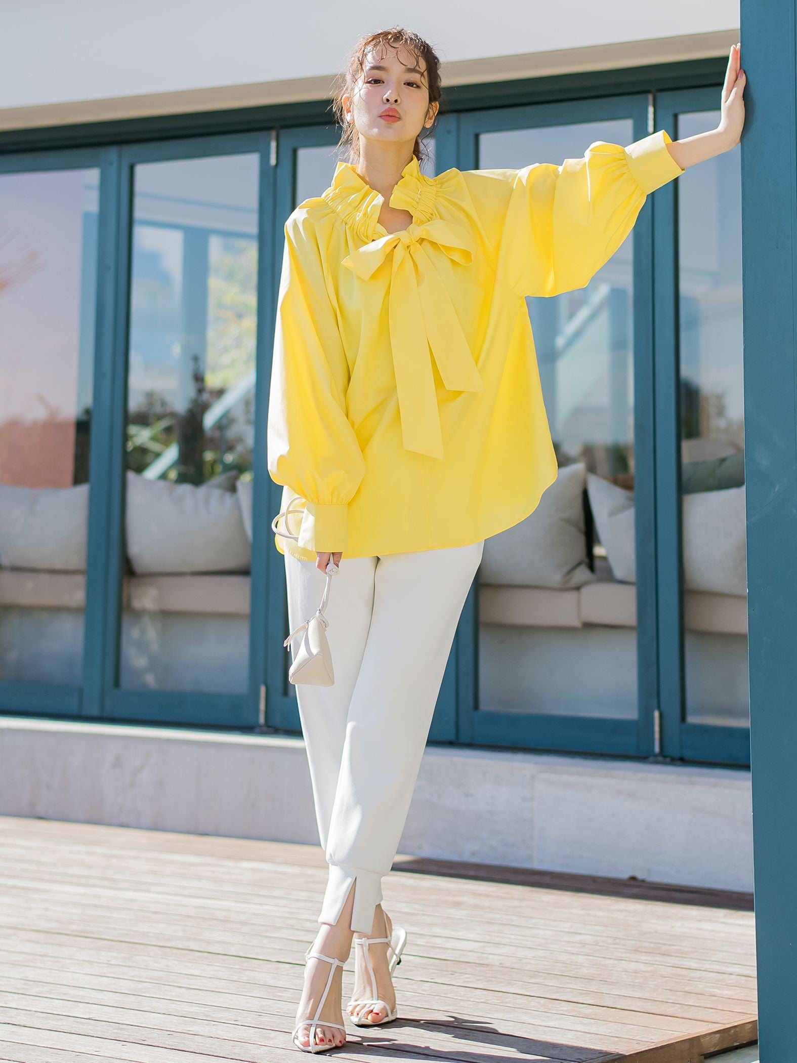 【ビッキー定番/ロングシーズン大活躍の多機能素材/L号サイズ登場!】裾スリットジョガーパンツ《洗濯機で洗える》