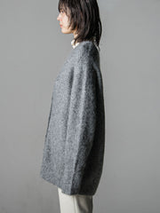 ヘアリーアルパカシャギーニットカーディガン