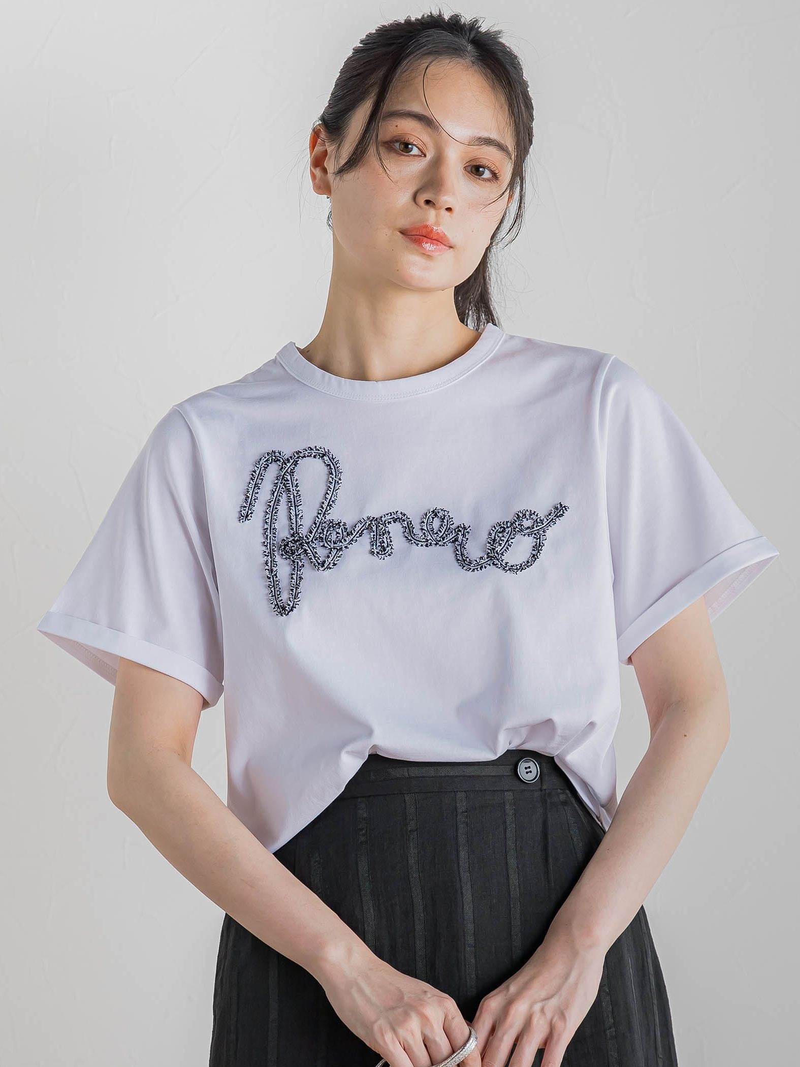 フリンジコードロゴTシャツ≪手洗い可能≫