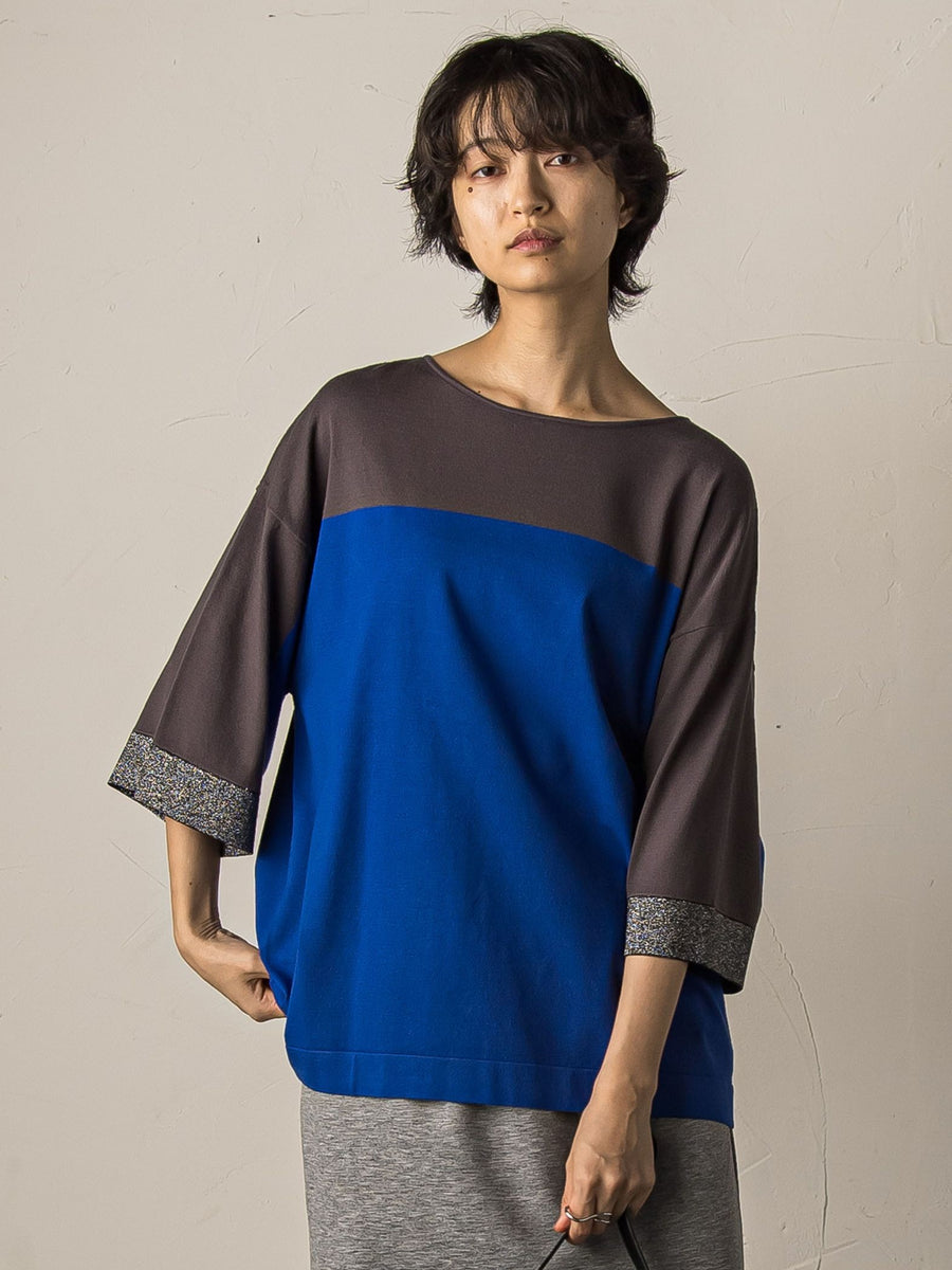 配色7分袖ニットプルオーバー≪手洗い可能≫ | MAYSON GREY