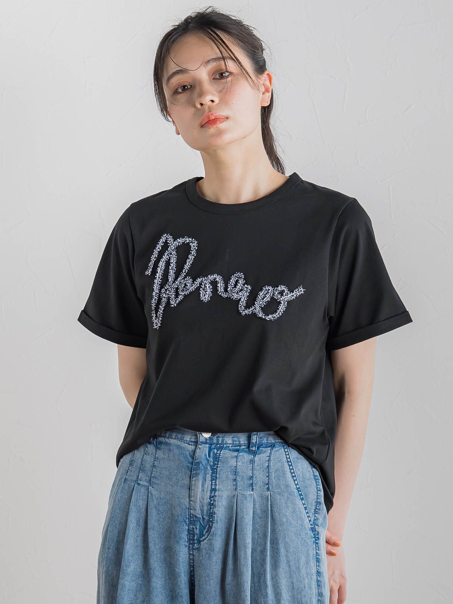 フリンジコードロゴTシャツ≪手洗い可能≫