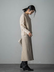 【WEB限定】≪洗える/3サイズ≫光沢スエードスカート