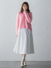 【S/M/L展開】冬仕様 美シルエットロングフレアスカート ≪洗濯機で洗える≫