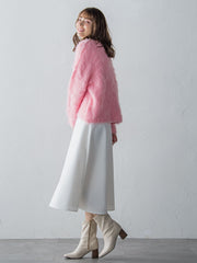 【S/M/L展開】冬仕様 美シルエットロングフレアスカート ≪洗濯機で洗える≫