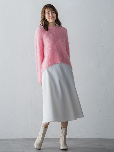 【S/M/L展開】冬仕様 美シルエットロングフレアスカート ≪洗濯機で洗える≫