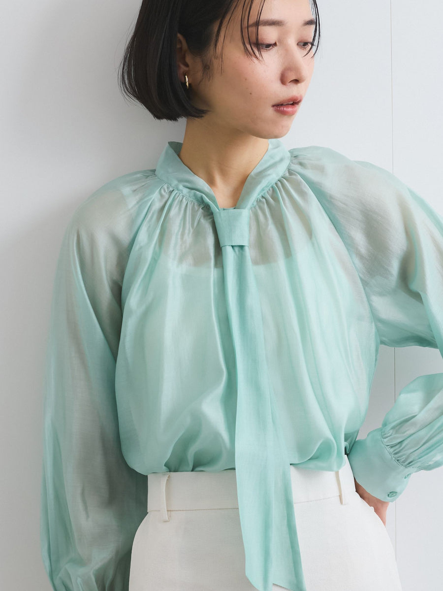 メーカー直売 - 人気ランキング ブライトシアーボウタイブラウス≪手洗い可能≫ ketty（ケティ | シャツ+ブラウス(半袖+袖なし)