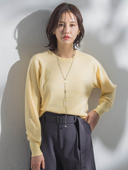 【WEB限定】カラー クルーネックニット≪手洗い可能≫
