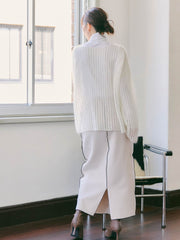 【WEB別注】ダンボール配色ラインスカート≪手洗い可能/セットアップ可能≫