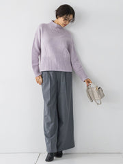 【洗えるニット】RICHESSEハイネックプルオーバー≪WEB別注サイズあり≫