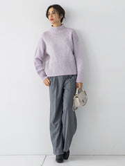 【洗えるニット】RICHESSEハイネックプルオーバー≪WEB別注サイズあり≫