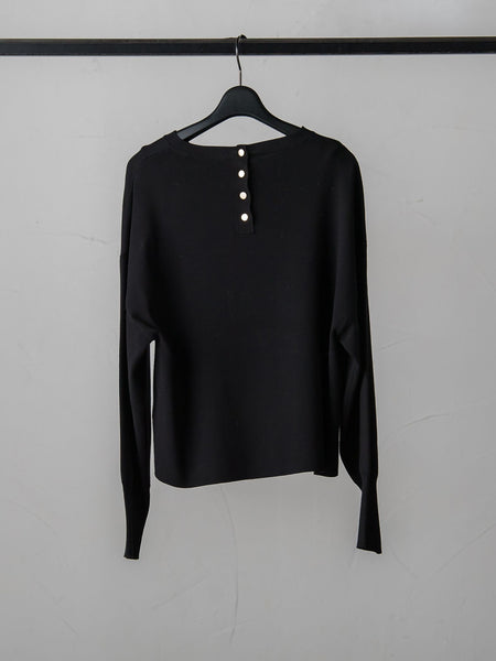 【WEB限定】【洗えるニット】バックボタンドルマンニット≪Lサイズあり≫