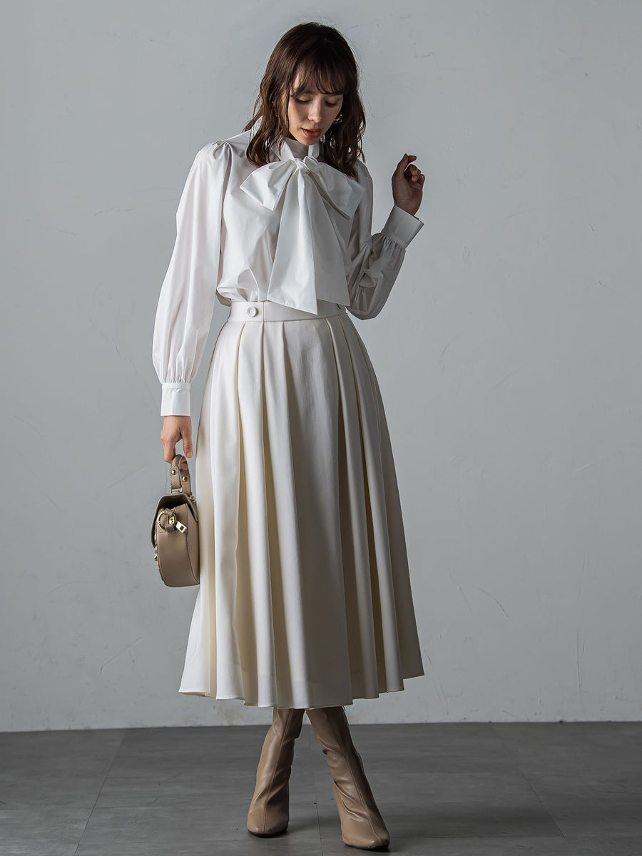 ウールサテンスカート | Viaggio Blu（ビアッジョブルー  