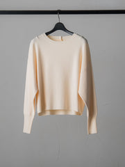 【WEB限定】【洗えるニット】バックボタンドルマンニット≪Lサイズあり≫