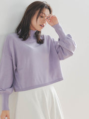 クロップド丈バルキーニット≪手洗い可能≫