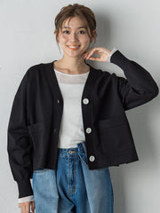 Vネックカーディガン≪手洗い可能≫