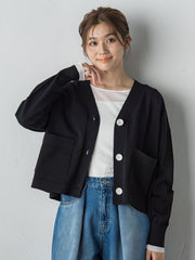 Vネックカーディガン≪手洗い可能≫