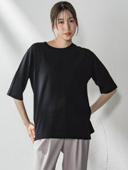 Tシャツ風ニットプルオーバー≪手洗い可能≫