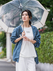 【大きいサイズ】梅雨時期も安心、撥水パーカー≪洗濯機で洗える≫