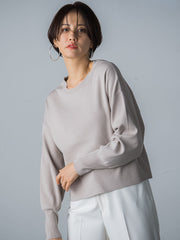 【WEB限定】【洗えるニット】バックボタンドルマンニット≪Lサイズあり≫