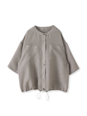 【大きいサイズ】シャンブレーメッシュブルゾン≪手洗い可能≫