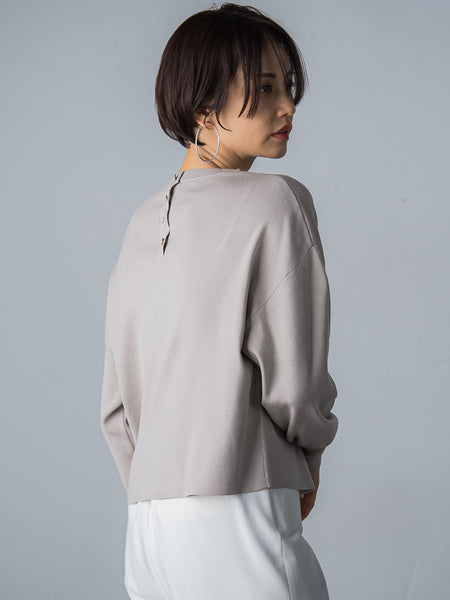 【WEB限定】【洗えるニット】バックボタンドルマンニット≪Lサイズあり≫