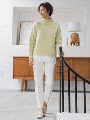 【洗えるニット】RICHESSEハイネックプルオーバー≪WEB別注サイズあり≫