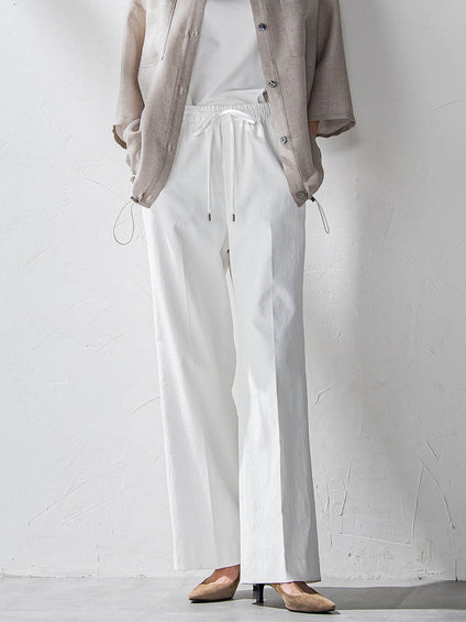 【大きいサイズ】【biyori】シェルタリングドライオックスワイドパンツ≪洗濯機で洗える≫