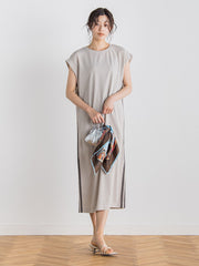 【WEB限定】カットジョーゼットサイドラインワンピース≪手洗い可能≫