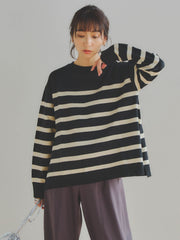 【WEB別注】モチモダールボーダーニット≪手洗い可能≫