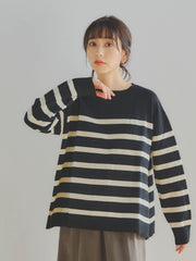 【WEB別注】モチモダールボーダーニット≪手洗い可能≫