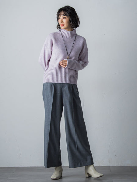 【洗えるニット】RICHESSEハイネックプルオーバー≪WEB別注サイズあり≫