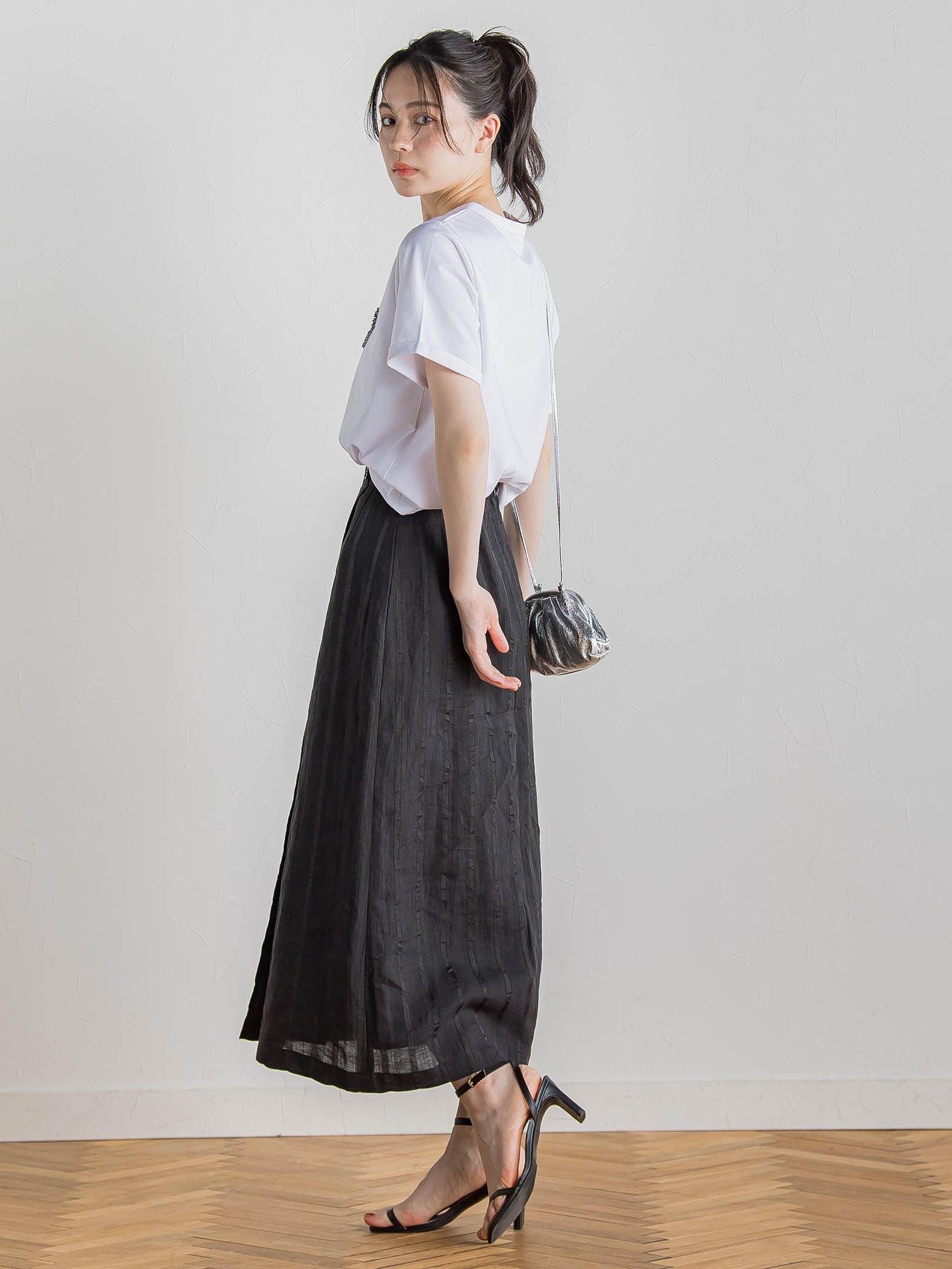 フリンジコードロゴTシャツ≪手洗い可能≫