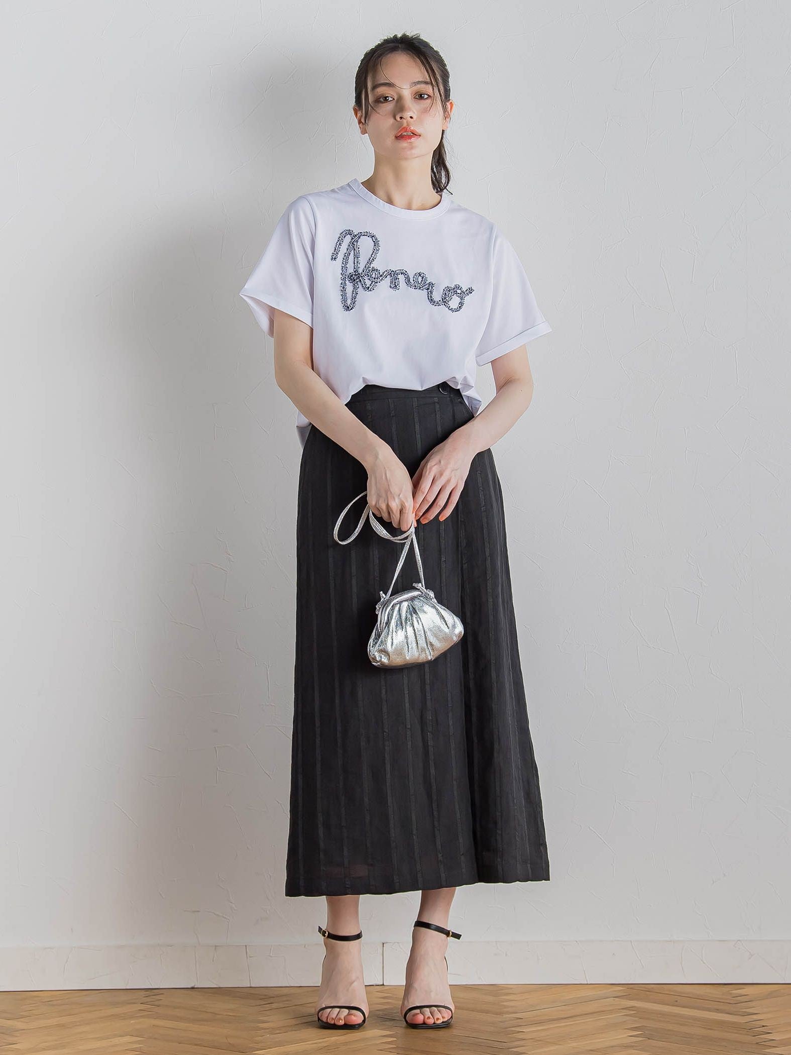 フリンジコードロゴTシャツ≪手洗い可能≫