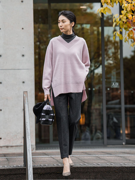 【洗濯機で洗える】異次元の温かさダウンファブリック美脚テーパードパンツ
