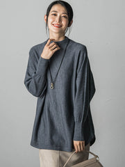 【WEB限定】≪洗えるニット/Lサイズあり≫すっきりハイネックニット