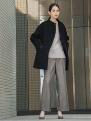 【大きいサイズ/手洗い可能】HIRCUSウールカシミヤVネックニット