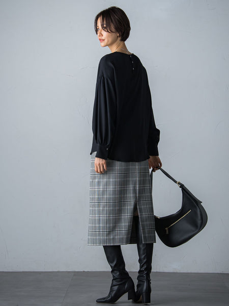 【WEB限定】ナローシルエットスカート≪洗える≫