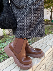 【KOREAN ITEM】軽量厚底サイドゴアブーツ
