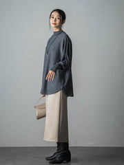 【WEB限定】≪洗えるニット/Lサイズあり≫すっきりハイネックニット
