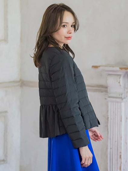 ペプラムダウンジャケット