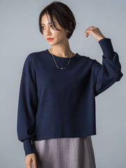 【WEB限定】【洗えるニット】バックボタンドルマンニット≪Lサイズあり≫