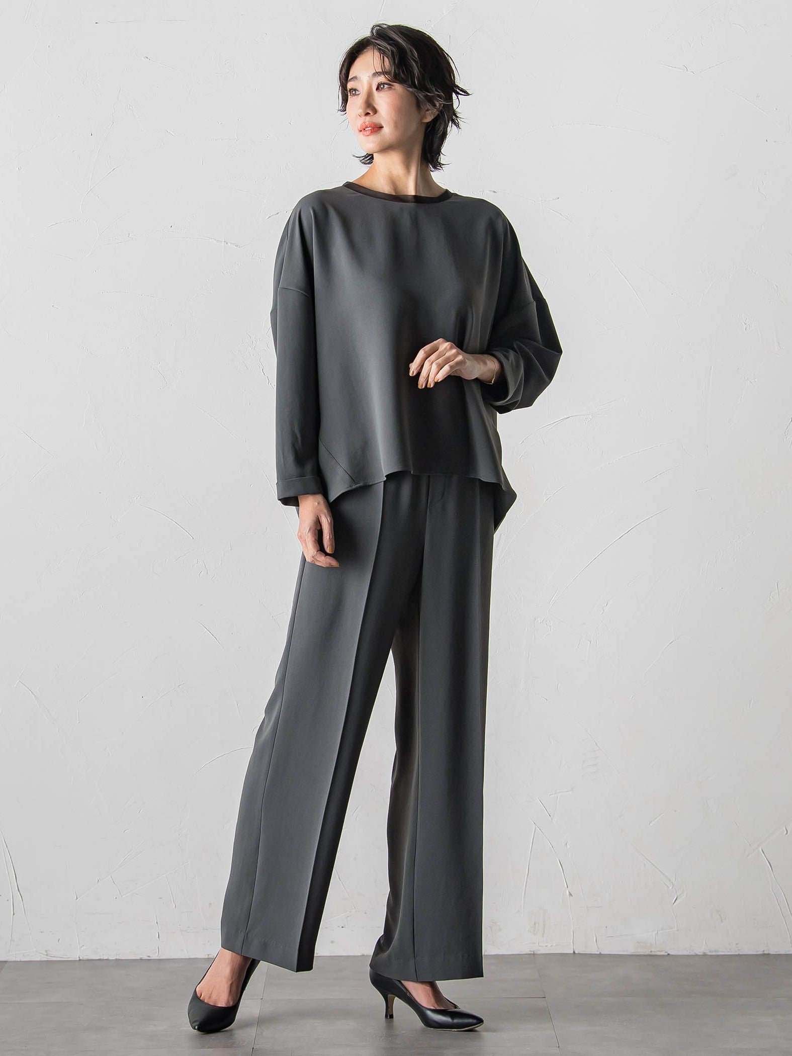 ハイストレッチカルゼブラウス