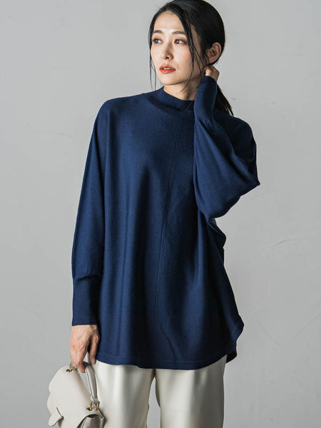 【WEB限定】≪洗えるニット/Lサイズあり≫すっきりハイネックニット